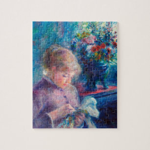 Junge Frau beim Nähen (1879) von Pierre-Auguste Re Puzzle
