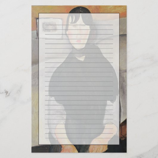 Junge Frau der Leute Briefpapier (Vorderseite)