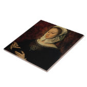 Junge Frau, die ein Buch der Stunden (Öl, liest Fliese (Seite)