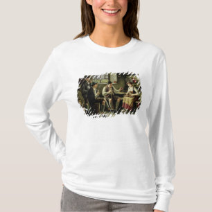 Junge Frau, die einen Zither spielt T-Shirt