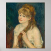 Junge Frau, die ihr Haar verkleidet, Renoir Fine A Poster (Vorne)