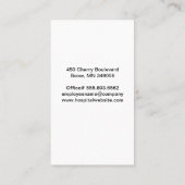 Junge Frau Doktor lächelt im Büro Visitenkarte (Rückseite)