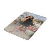 Junge Frau feiert Sieg (Vincenzo Irolli) Badematte (Schrägansicht)