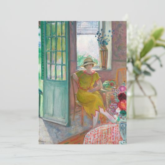 Junge Frau im blühenden Innern | Henri Lebasque (Stehend Vorderseite)