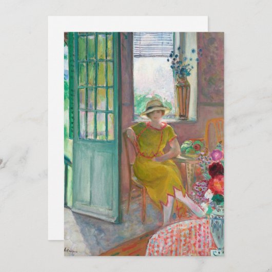 Junge Frau im blühenden Innern | Henri Lebasque (Vorne/Hinten)