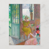 Junge Frau im blühenden Innern | Henri Lebasque Postkarte (Vorderseite)