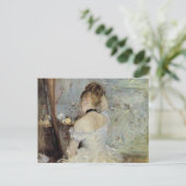 Junge Frau im Spiegel von Berthe Morisot Postkarte (Stehend Vorderseite)