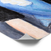 Junge Frau in Blau, Modigliani Poster (Ecke)