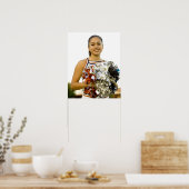 Junge Frau in Chefuniform Poster (Küche)