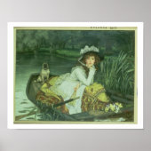 Junge Frau in einem Boot, oder Reflections, c.1870 Poster (Vorne)
