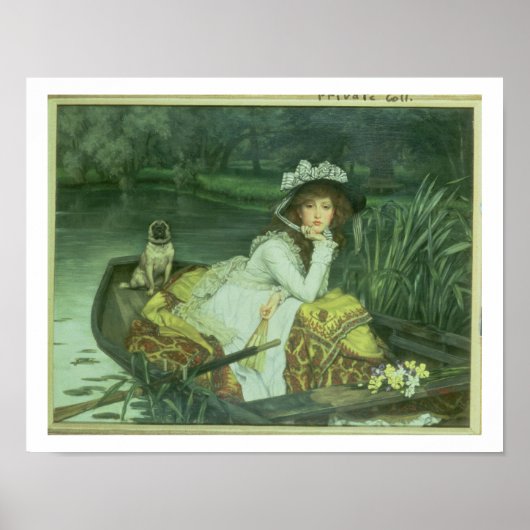 Junge Frau in einem Boot, oder Reflections, c.1870 Poster (Vorne)