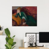 Junge Frau in Grün, William James Glackens Poster (Heimbüro)