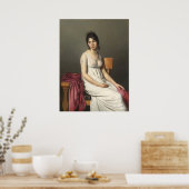 Junge Frau in Weiß, Jacques-Louis David Fine Art Poster (Küche)