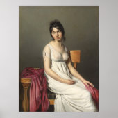 Junge Frau in Weiß, Jacques-Louis David Fine Art Poster (Vorne)