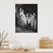 Junge Frau, Katze & Dolls, 1920er Poster (Küche)