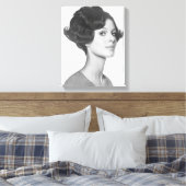 Junge Frau Leinwanddruck (Insitu (Schlafzimmer))