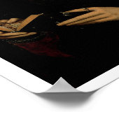 Junge Frau lesen ein Stundenbuch (Öl auf Tafel) Poster (Ecke)