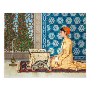 Junge Frau lesend   Osman Hamdi Bey   Fotodruck