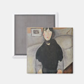 Junge Frau Magnet (Vorderseite/Rückseite)