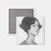 Junge Frau Magnet (Vorderseite/Rückseite)