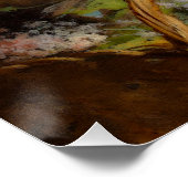 Junge Frau mit Blume Basket Poster (Ecke)