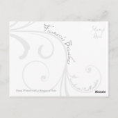 Junge Frau mit einem Blumenstrauß der Rosen Postkarte (Rückseite)