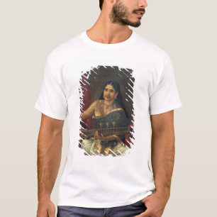 Junge Frau mit einem Veena T-Shirt