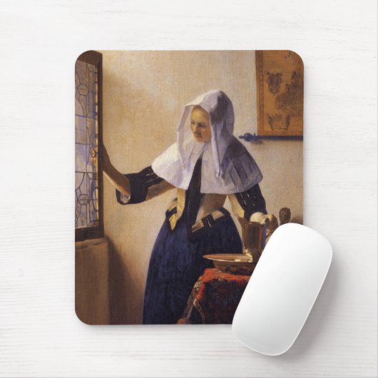 Junge Frau mit einem Wasser-Krug Mousepad (Mit Mouse)
