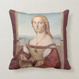 Junge Frau mit Einhorn-Kissen Kissen