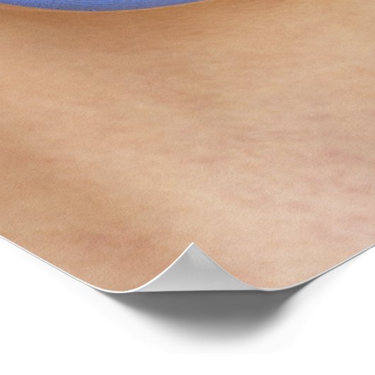 Junge Frau mit Gesichtsmaske, Lächeln, Poster (Ecke)