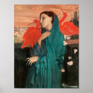 Junge Frau mit Ibis, Degas Poster