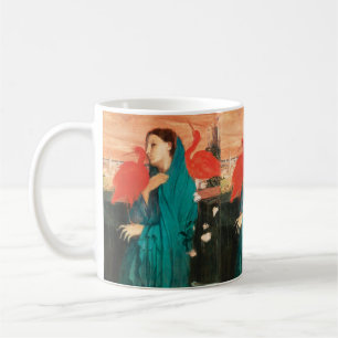 Junge Frau mit Ibis Fine Art von Edgar Degas Kaffeetasse