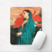 Junge Frau mit Ibis Fine Art von Edgar Degas Mousepad (Mit Mouse)