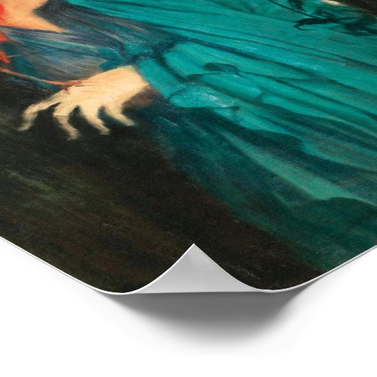 Junge Frau mit Ibis Fine Art von Edgar Degas Poster (Ecke)