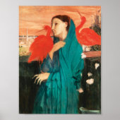 Junge Frau mit Ibis Fine Art von Edgar Degas Poster (Vorne)