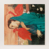 Junge Frau mit Ibis Fine Art von Edgar Degas Puzzle (Vertikal)