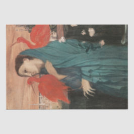 Junge Frau mit Ibis-Malerei Edgar Degas Seidenpapier