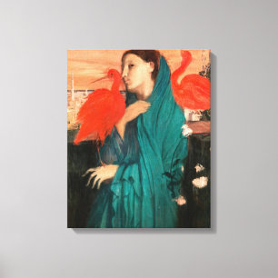 Junge Frau mit Ibis von Edgar Degas Leinwanddruck