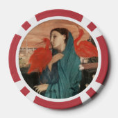 Junge Frau mit Ibis von Edgar Degas Pokerchips (Rückseite)