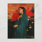 Junge Frau mit Ibis von Edgar Degas Postcard Postkarte (Vorderseite)