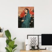 Junge Frau mit Ibis von Edgar Degas Poster (Heimbüro)