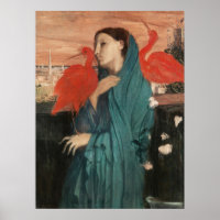 Junge Frau mit Ibis von Edgar Degas