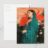 Junge Frau mit Ibis von Edgar Degas Postkarte (Vorne/Hinten)