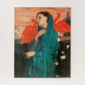 Junge Frau mit Ibis von Edgar Degas Puzzle (Vertikal)