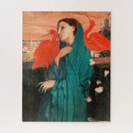 Junge Frau mit Ibis von Edgar Degas Puzzle (Vertikal)
