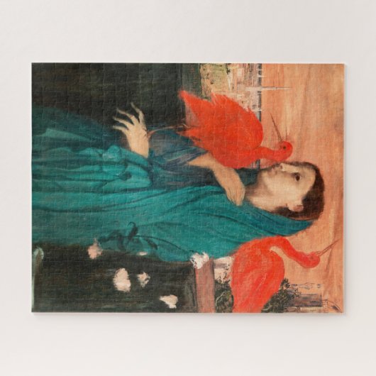Junge Frau mit Ibis von Edgar Degas Puzzle (Horizontal)