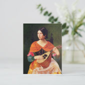 Junge Frau mit Mandoline, 1845-47 Postkarte (Stehend Vorderseite)