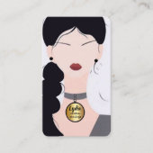 junge Frau mit Ohrkarte Visitenkarte (Vorderseite)