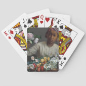 Junge Frau mit Peonies | Fré dé Bazille Spielkarten (Rückseite)