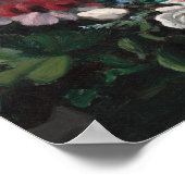 Junge Frau mit Peonies Frédéric Bazille Fine Art Poster (Ecke)